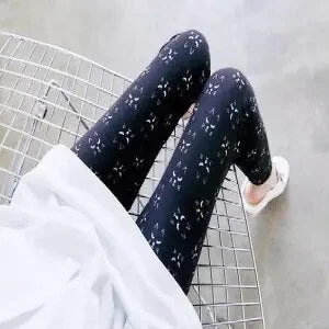 CUHAKCI Printed Leggings Women Workout Polyester High Waist Leggins Fitness Gym Activewear Pencil Pants