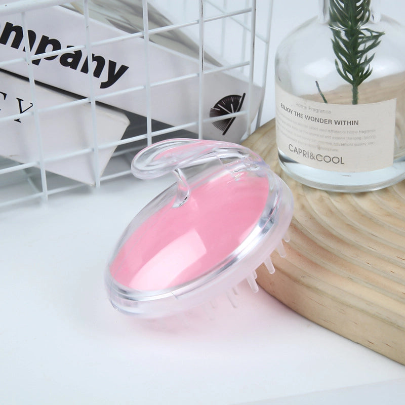 Crystal Transparent Shampoo Brush Silicone Head Massage Brush Shampoo Comb Scalp Itching Artifact Manufacturers
