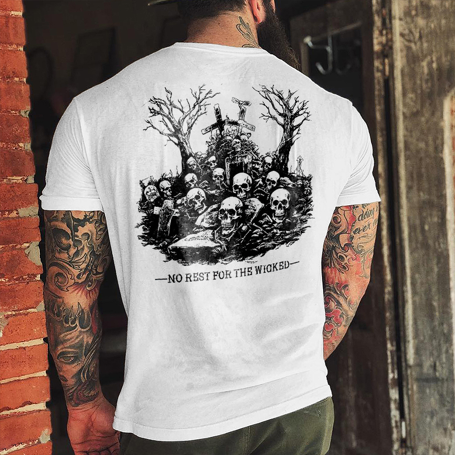 Livereid No Rest For The Wicked Printed Men's T-shirt - Livereid