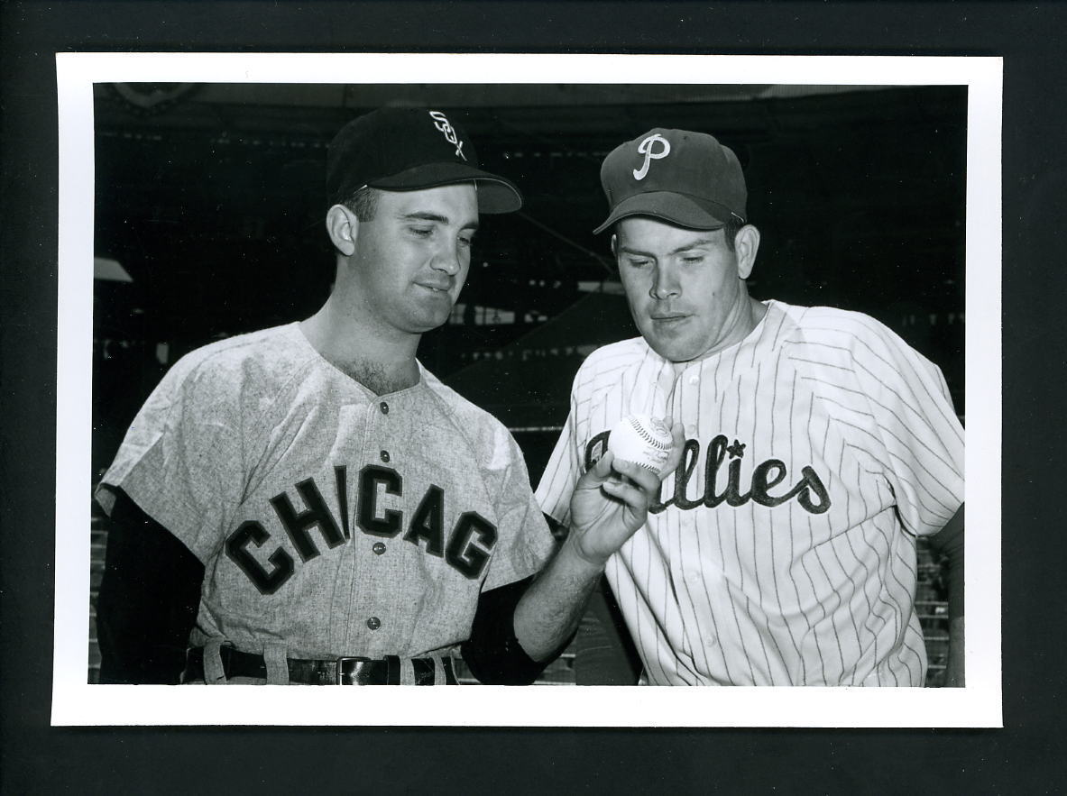 Billy Pierce Robin Roberts Press Original Photo Poster painting Don Wingfield White Sox Phillies