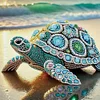 Strandschildkröte - speziell geformte Diamond Painting - 30*30cm