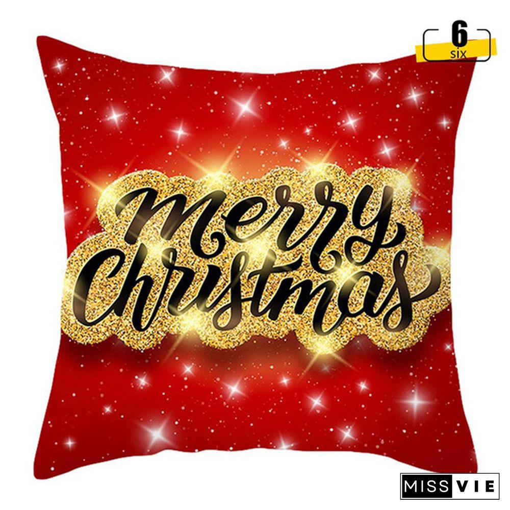 Newst Christmas Xmas Red Pillow Case Cover Santa Claus Cushion Cover Warm Autumn Winter Pillowcase Christmas Decorations For Home Year