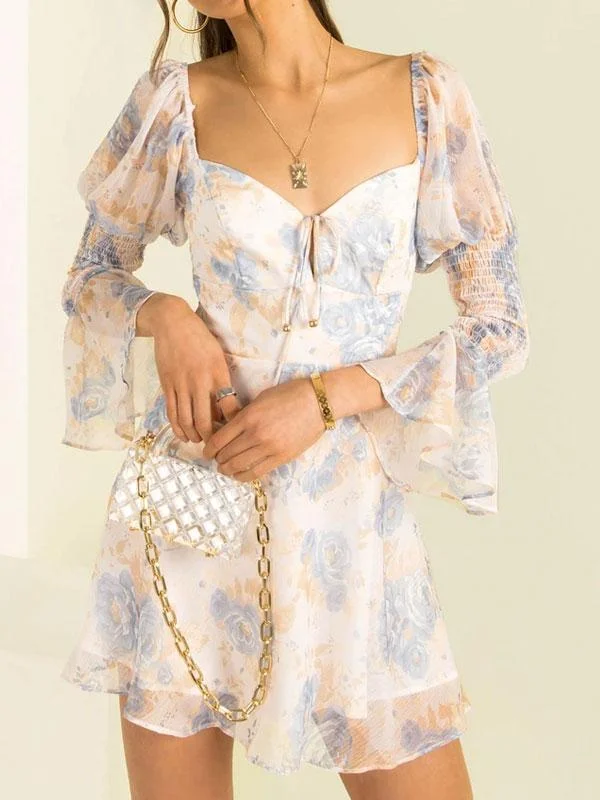Blue flowers dress