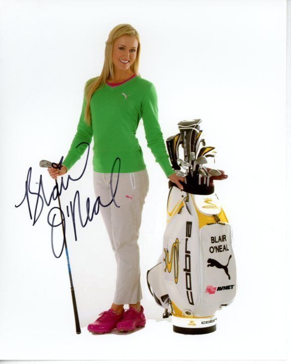 BLAIR O'NEAL Signed Autographed LPGA GOLF Photo Poster painting