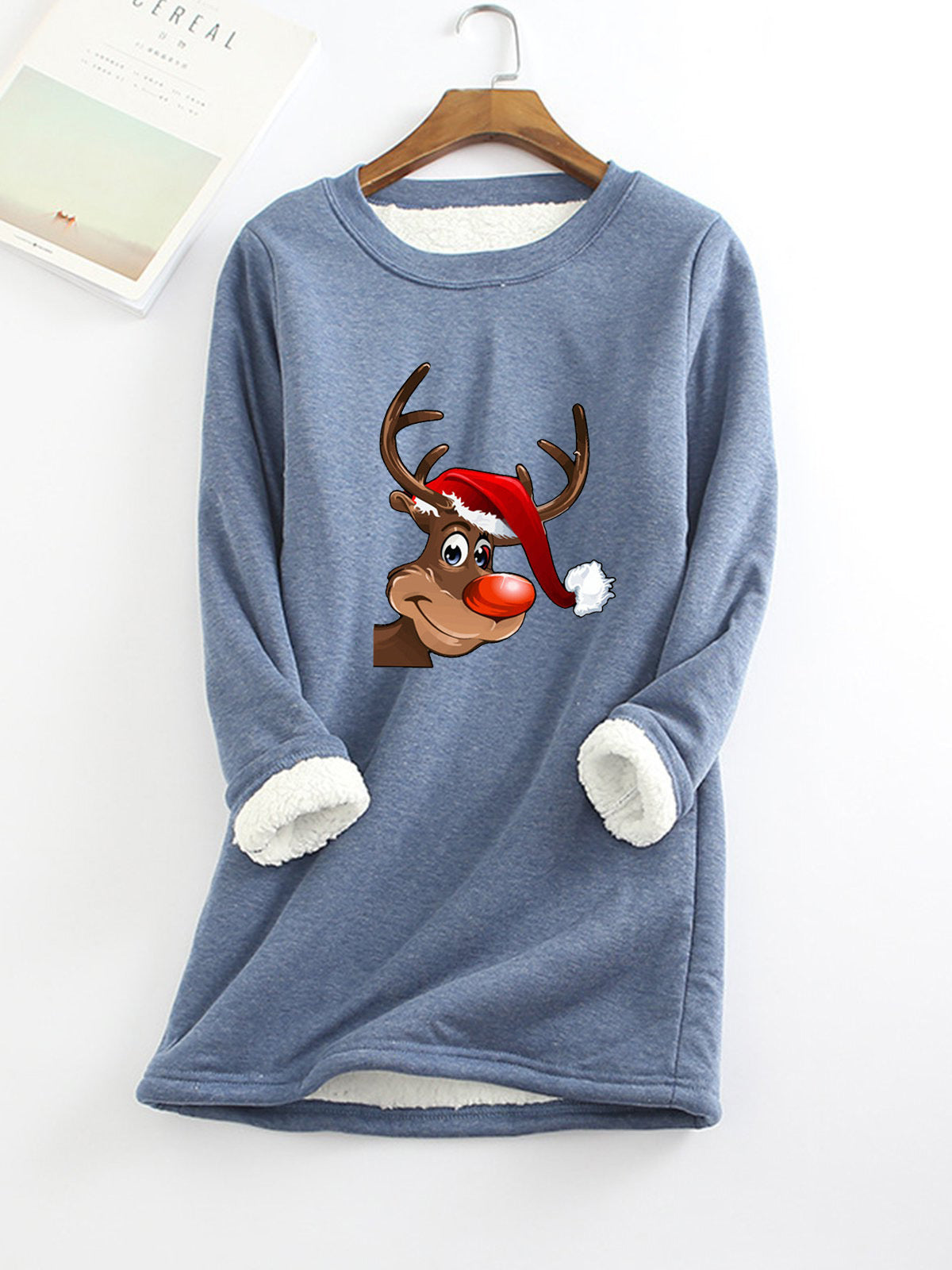 Women Long Sleeve V-neck Graphic Floral Printed Top