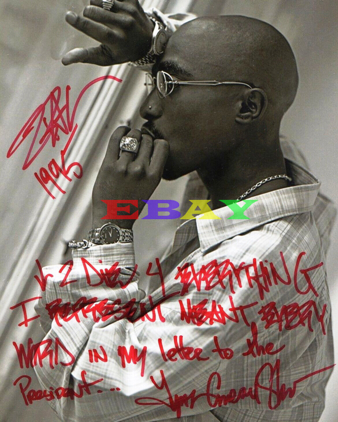 Tupac Shakuri Makaveli Autographed signed 8x10 Photo Poster painting Reprint