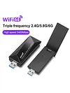 WiFi 6E USB WiFi Adapter USB 3.0 Tri-Band 2.4G 5G 6G USB WiFi Dongle Driver Free