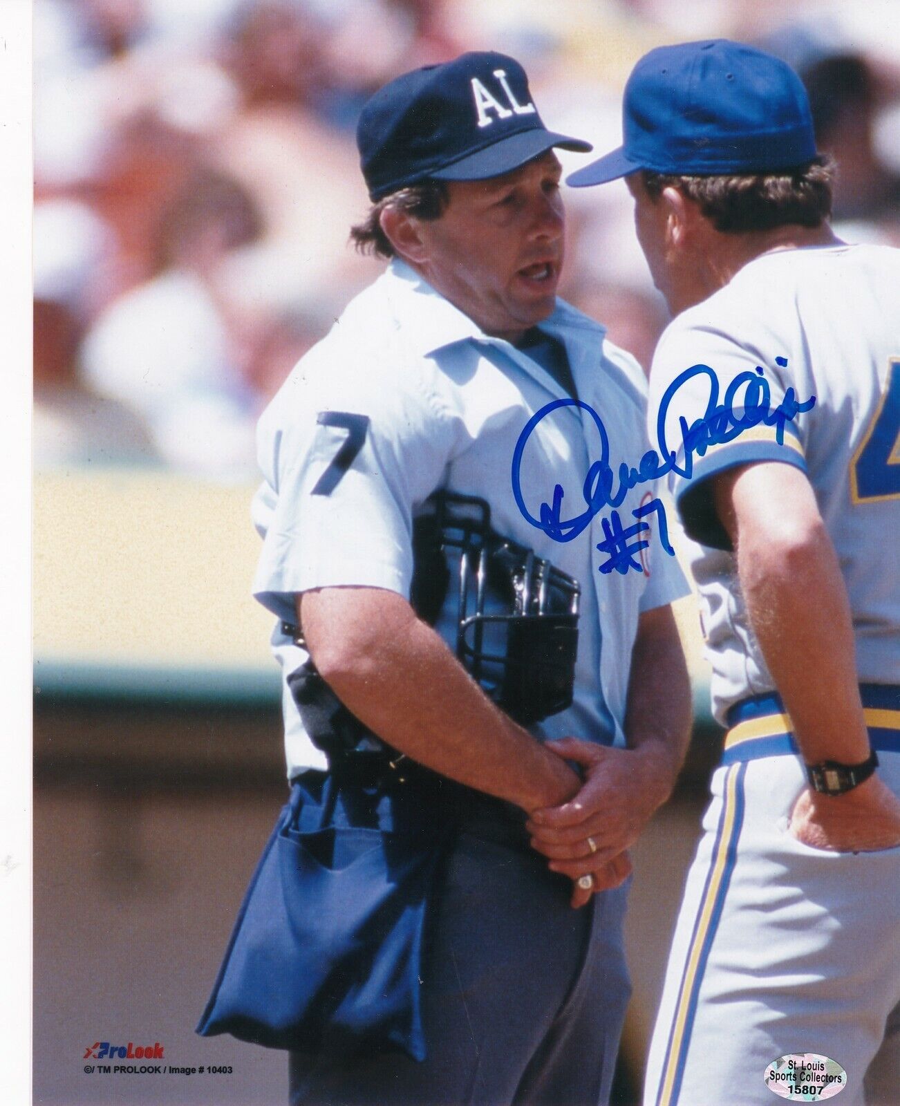 DAVE PHILLIPS AMERICAN LEAGUE UMPIRE ACTION SIGNED 8x10