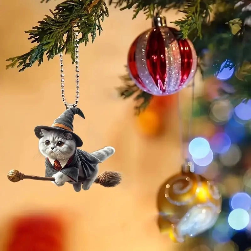 Cute Cat Arylic Bag Pendant