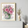 Rose And Lavender-14CT Stamped Cross Stitch 29*35cm/11.42*13.78in