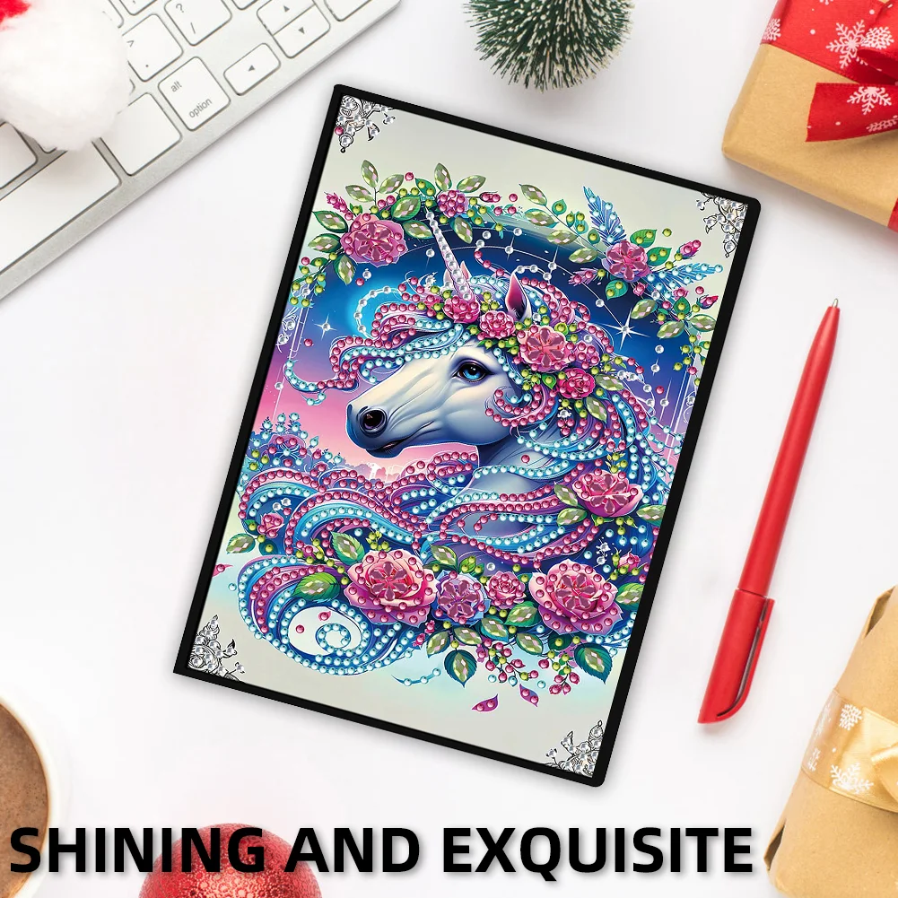 50-Page A5 Horse Diamond Painting Notebook for Adult Holiday Birthday Gift