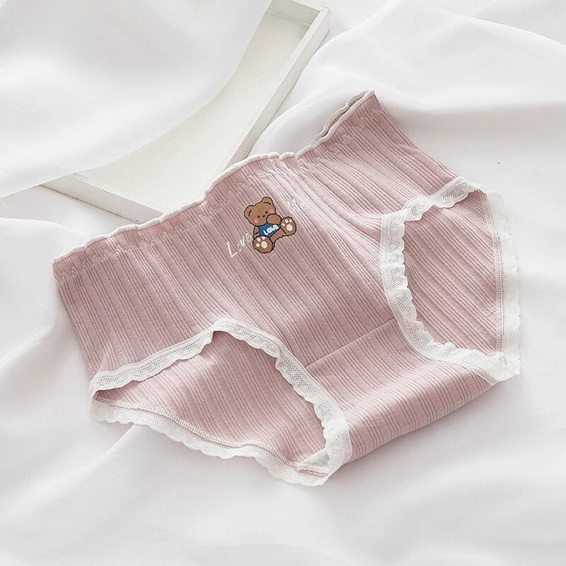 New Women Underwear Sexy Lace Panties Autumn Winter Fashion Thread Comfort Briefs Mid Waist Seamless Underpants Female Lingerie