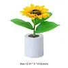A sparkling sunflower lamp a twinkling sunflower tree three-color lighting realistic 3D design USB c