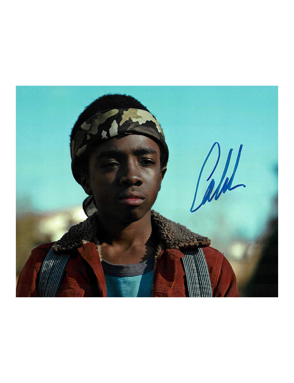 Stranger Things Print Signed By Caleb McLaughlin 100% Authentic With COA