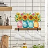 Diamond Painting Christmas Sunflower Vase Diamond Art Coat Hook