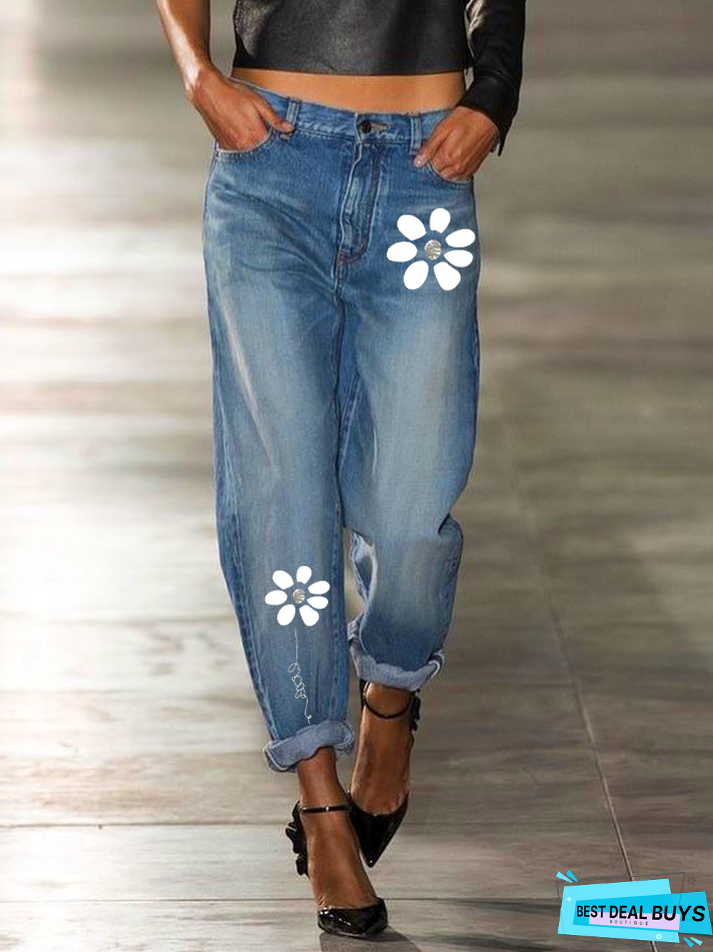 Daisy Denim Casual Loosen Jeans