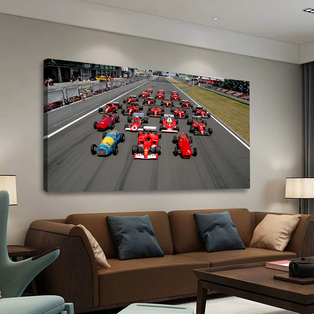 Ferrari's F1 car (1950-2005) Canvas Wall Art 