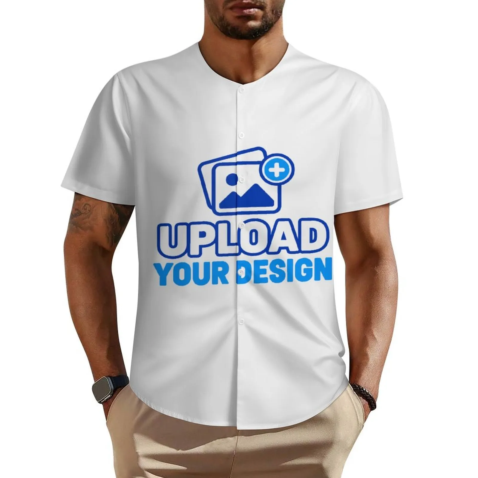 Men's Round Neck Shirt custom product view 8