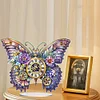(US Local)2D DIY Butterfly Irregular Shaped Drilling Diamond Painting Clock Art Craft