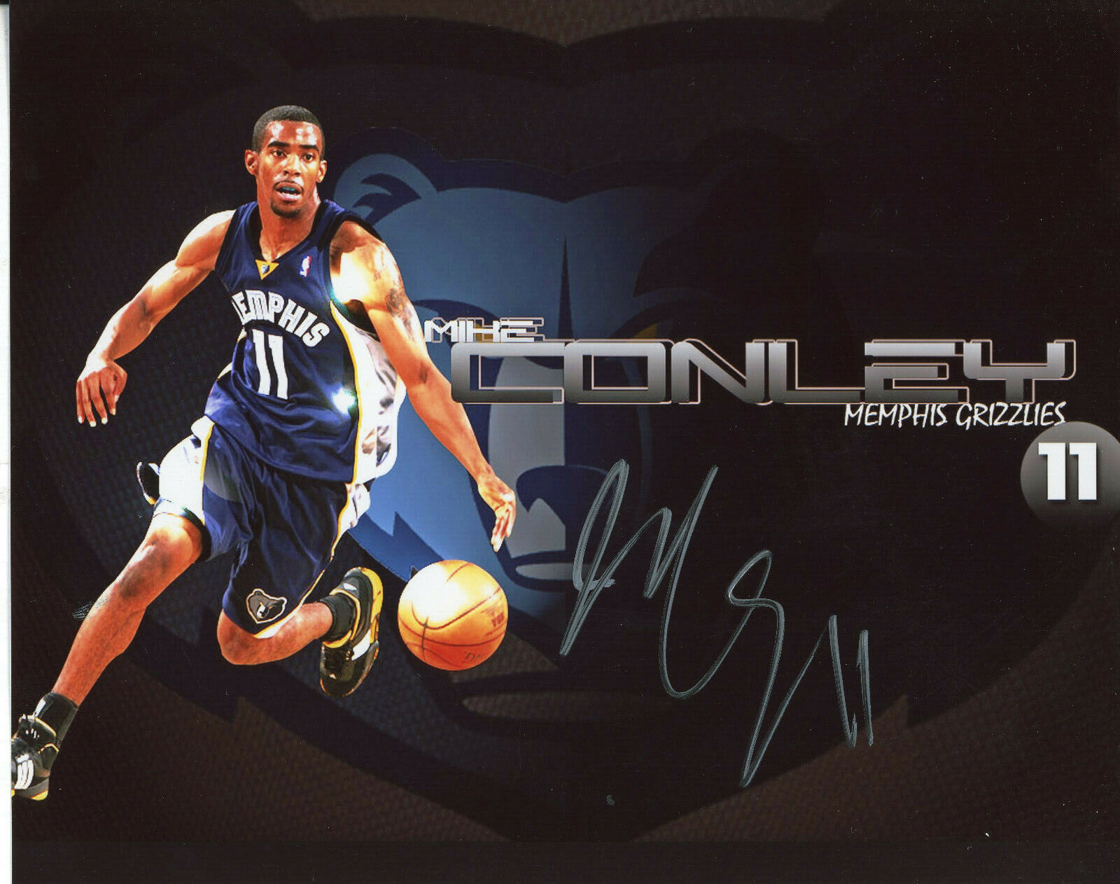 Mike Conley Autographed 8x10 Memphis Grizzlies#S1434