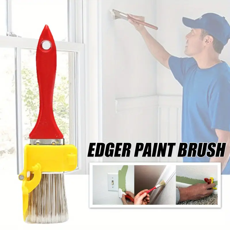 1pc edger paint brush durable lightweight clean brush painting brush with wood handle diy tool for frame wall ceiling edges trim details 0