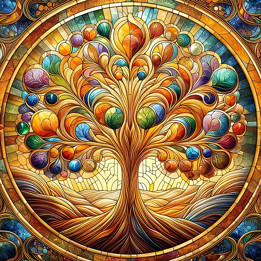 Tree Of Life 40*40cm(canvas) full round drill diamond painting
