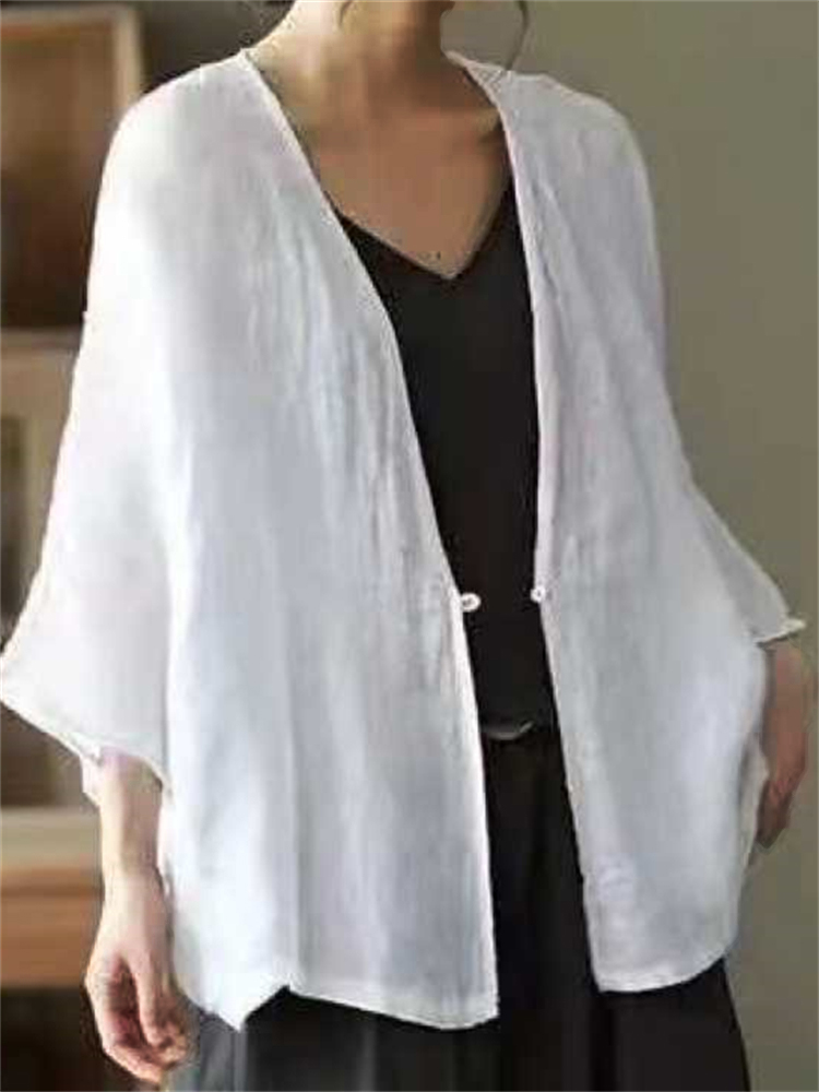 Oversize A Line Comfy Flowy Woven Kimono