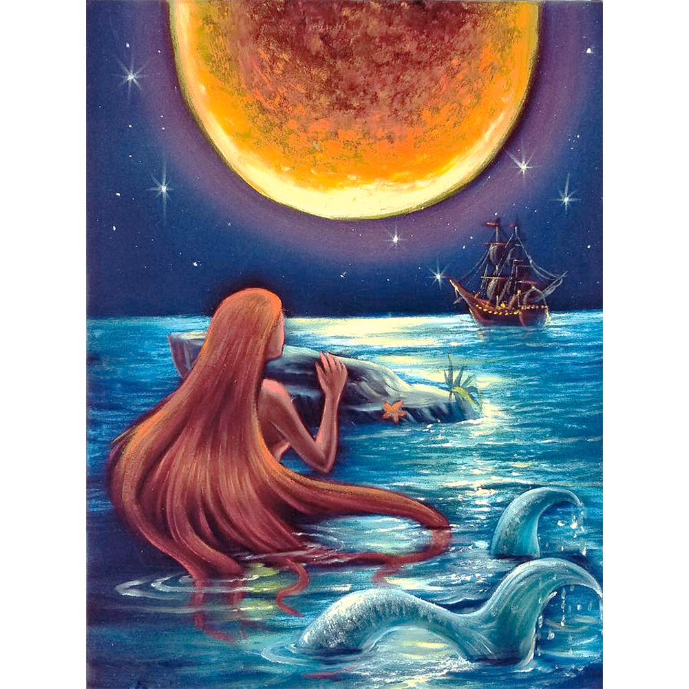 

Beach Mermaid - Round Drill Diamond Painting - 30*40CM, 501 Original