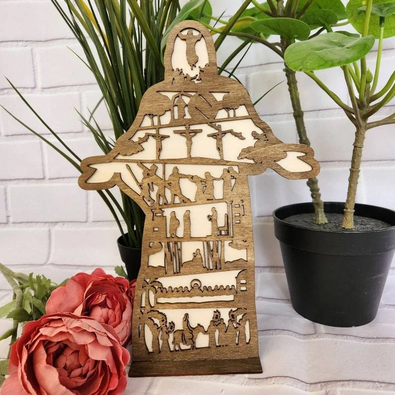 Wooden Jesus With A Stand