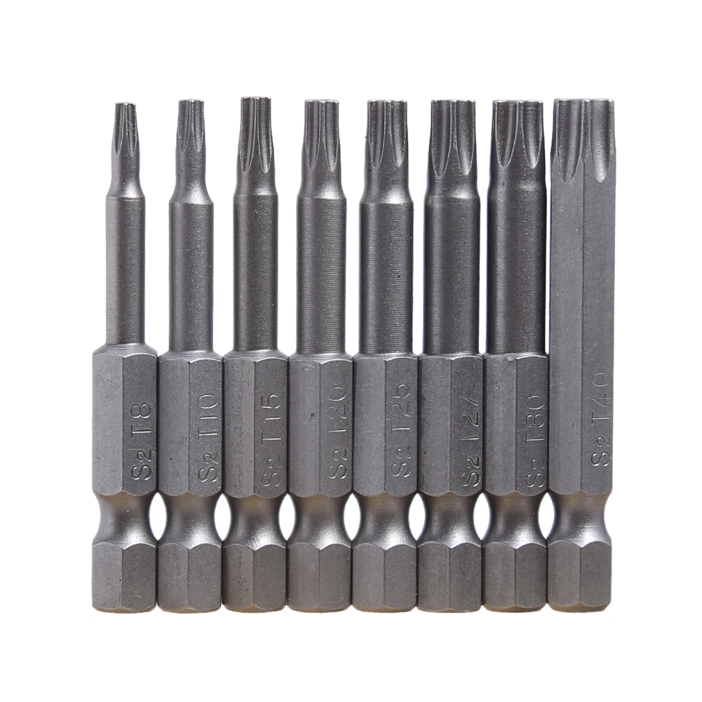 

8pcs/Set 1/4 Inch 50mm T8-T40 Magnetic Torx Screwdriver Bits Kit, 501 Original