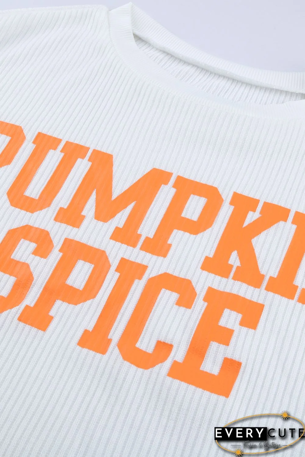 PUMPKIN SPICE Graphic Pullover Knit Top