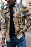 Men's Vintage Patchwork Utility Pocket Jacket