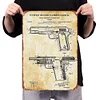 Colt 1911 Firearm Patent - Vintage Metal Tin Signs(12*16Inch) - Warning