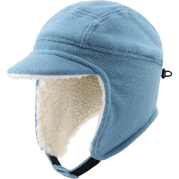 Home Prefer Toddler Boys Winter Hats Kids Fleece Hat Warm Earflap Cap with Visor