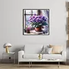Violets By Window-11CT Stamped Cross Stitch 40*40cm/15.75*15.75in tapestrymarket