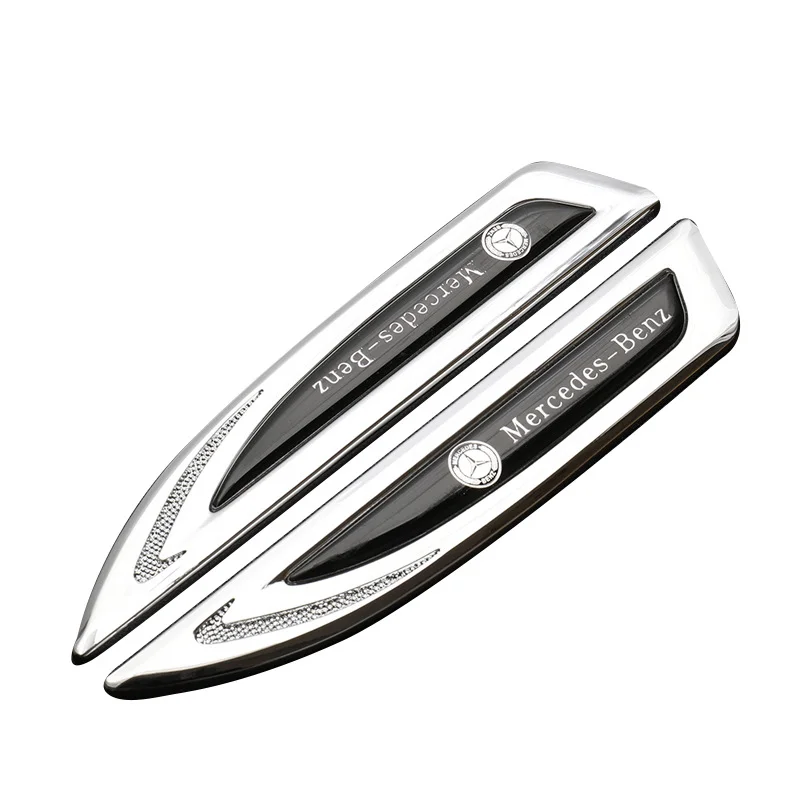 Car Universal Badge with Logo Customizable Car Metal Car Sticker (2 pcs)