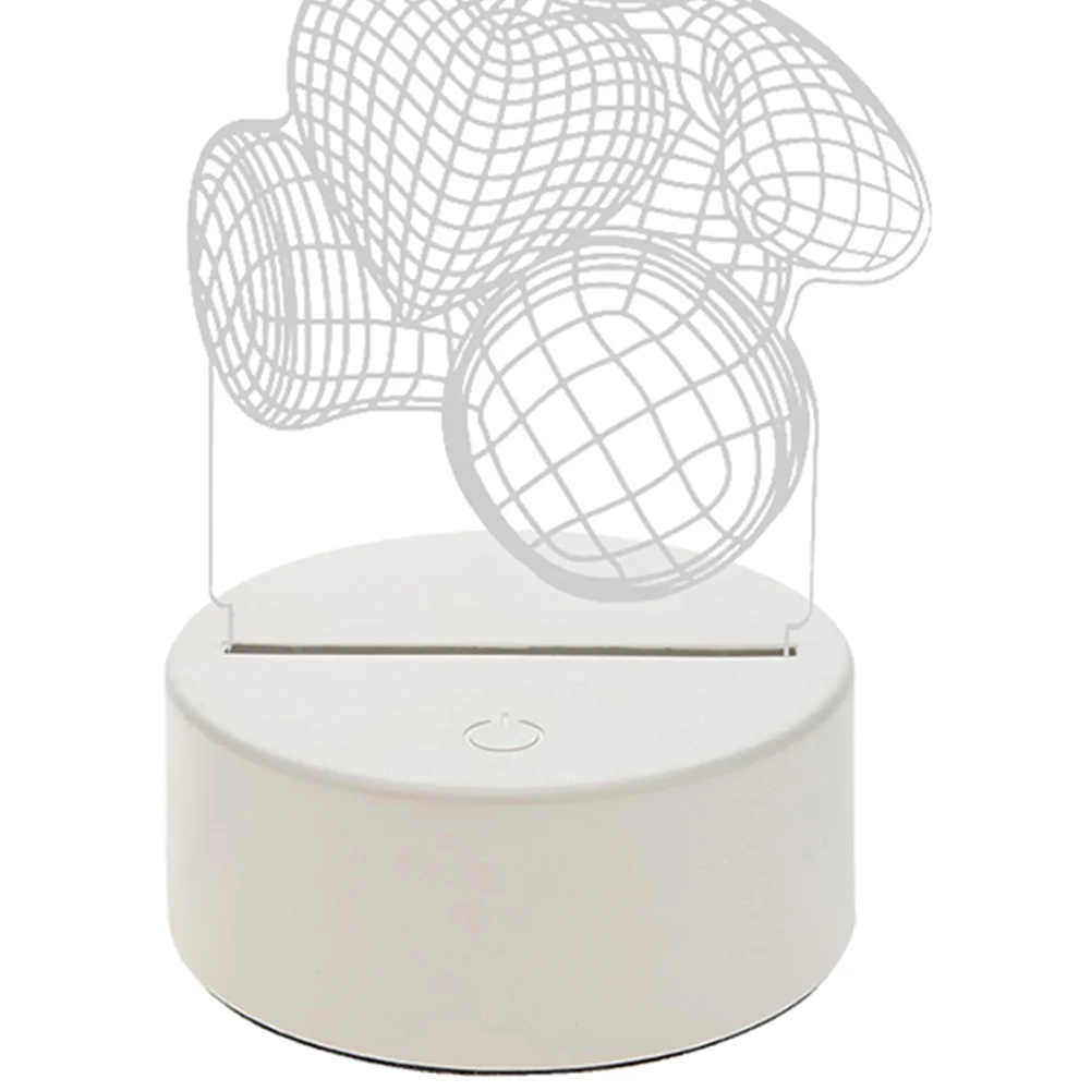 USB 3D LED Bedside Night Light Romantic Love Acrylic Desktop Table Lamp (A)