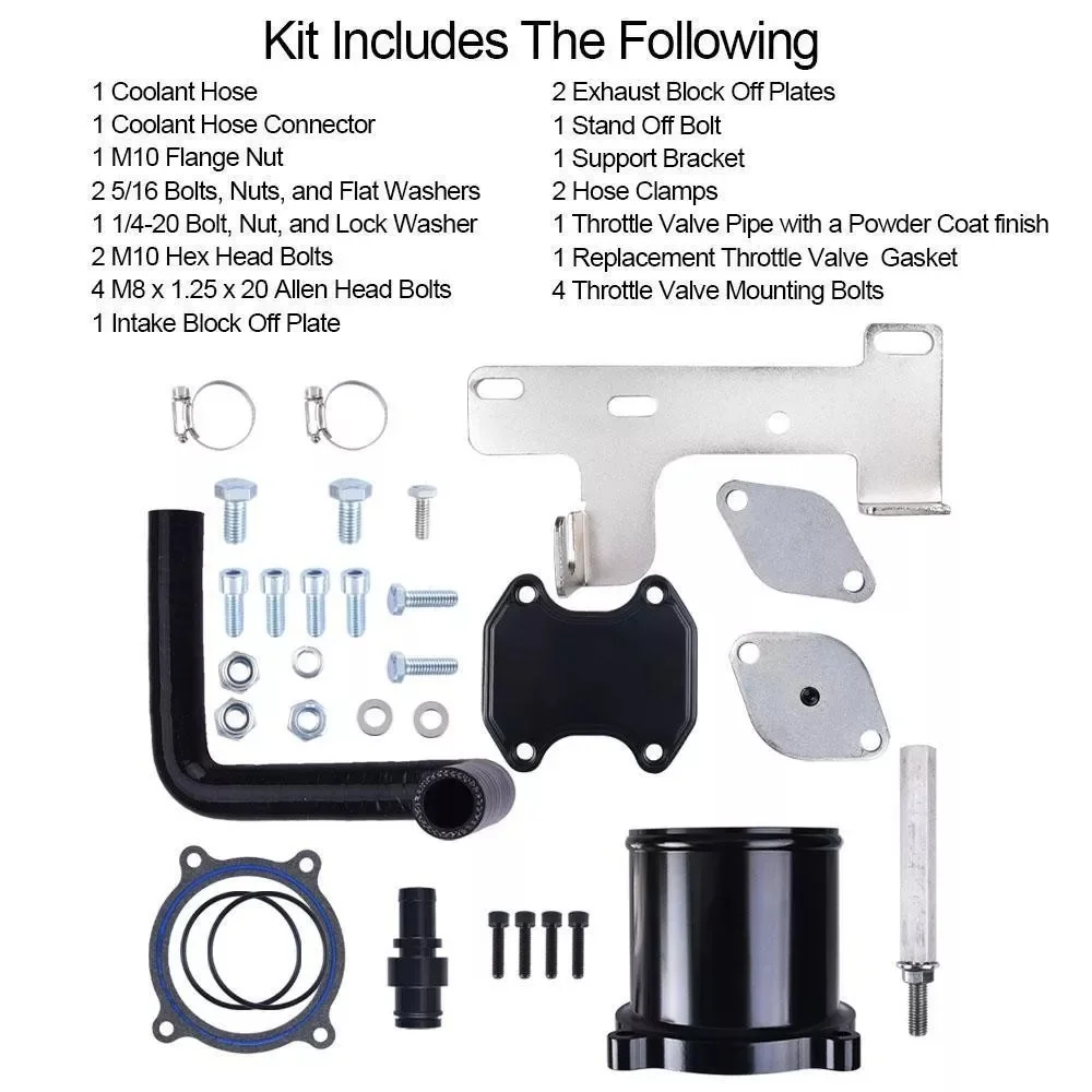 Garlaven EGR Cooler Throttle Valve Delete Kit For RAM 2500 3500 6.7L L6. for 6.7L Cummins 2010-2014 Diesel