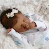 17'' Lifelike Sleeping Silicone Vinyl Newborn African American Baby Girl Doll Named Zamerin - RBBI-Myrebornbabydoll&reg; Myrebornbabydoll&reg;