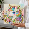 DIY Pearl Painting Unicorn for Home Decor with Frame(25x25cm)