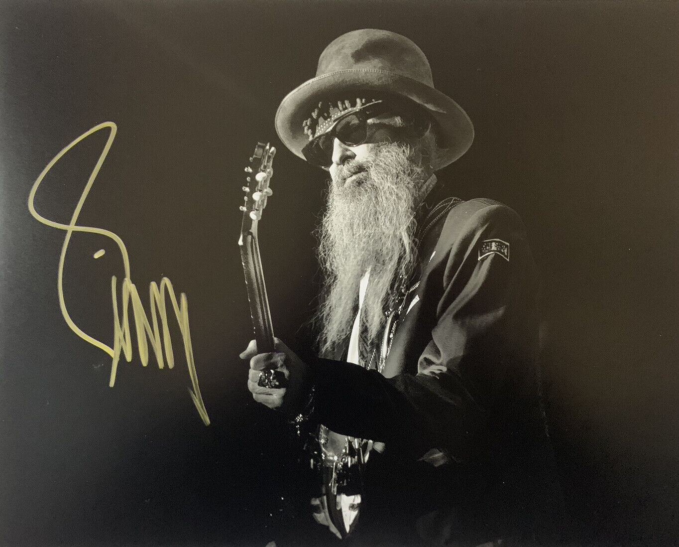 BILLY GIBBONS HAND SIGNED 11x14 Photo Poster painting AUTOGRAPHED ZZ TOP LEAD SINGER AUTHENTIC