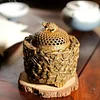 Gold Snail Thousand Crane Censer Copper Buddha Hall Decoration Incense Burner censer