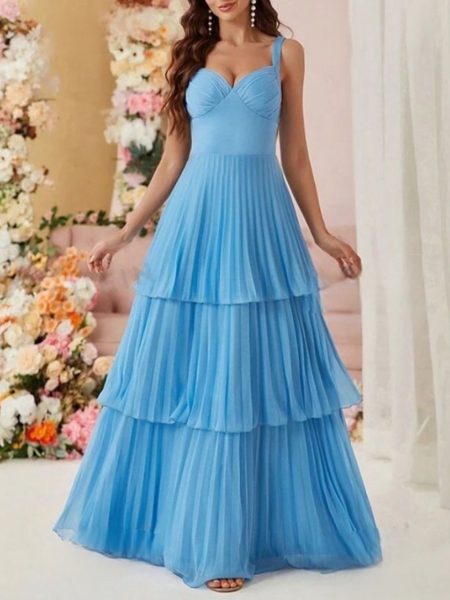 Elegant Design Backless Pleated Suspender Dress | Oxredo Shop Ramadan Sale