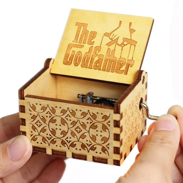 Merry Christmas Various Movie Anime Themes Music Boxes Wooden Hand Crank Birthday Gift New Year's Gift Home Decor
