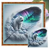 Feather Aurora-11CT Stamped Cross Stitch 45*45cm/17.72*17.72in tapestrymarket
