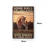 Some Girls Are Just Born With Horses In Their Souls - Vintage Metal Signs - 20*30cm - Western