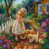 Garden Girl-Full Round Diamond Painting 40*40cm