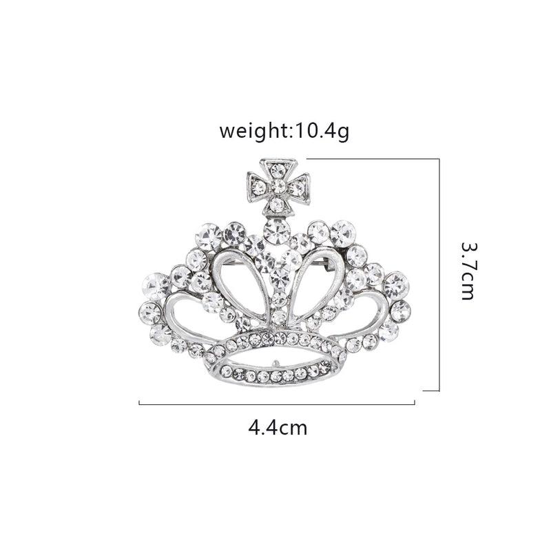 Minimalist Pin Crown Alloy Rhinestone Zircon Women’S Brooches