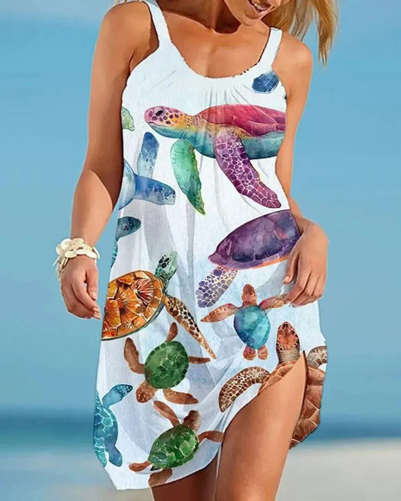 Women's printed dress-031023