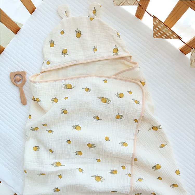 Animal Four Layers Swaddle Hooded Towels